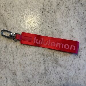 Lululemon Red Never Lost Keychain